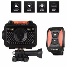 SOOCOO S60 HD 1080 P WiFi, экшн-камера для занятий спортом, Камера 170 градусов Широкий формат объектива 60 m Водонепроницаемый 2,4G беспроводной пульт дистанционного управления