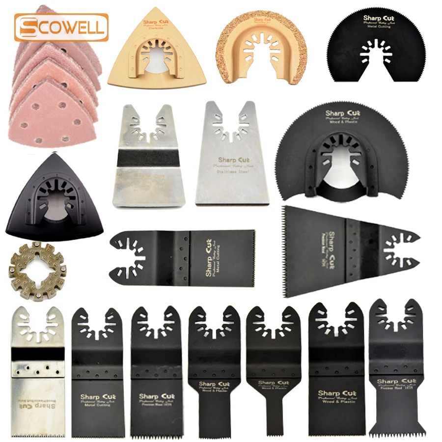 Comprar 30% de descuento 42 Uds Kits oscilantes hojas de sierra multiherramienta accesorios aptos para renovador multimaestro herramientas eléctricas carpintería