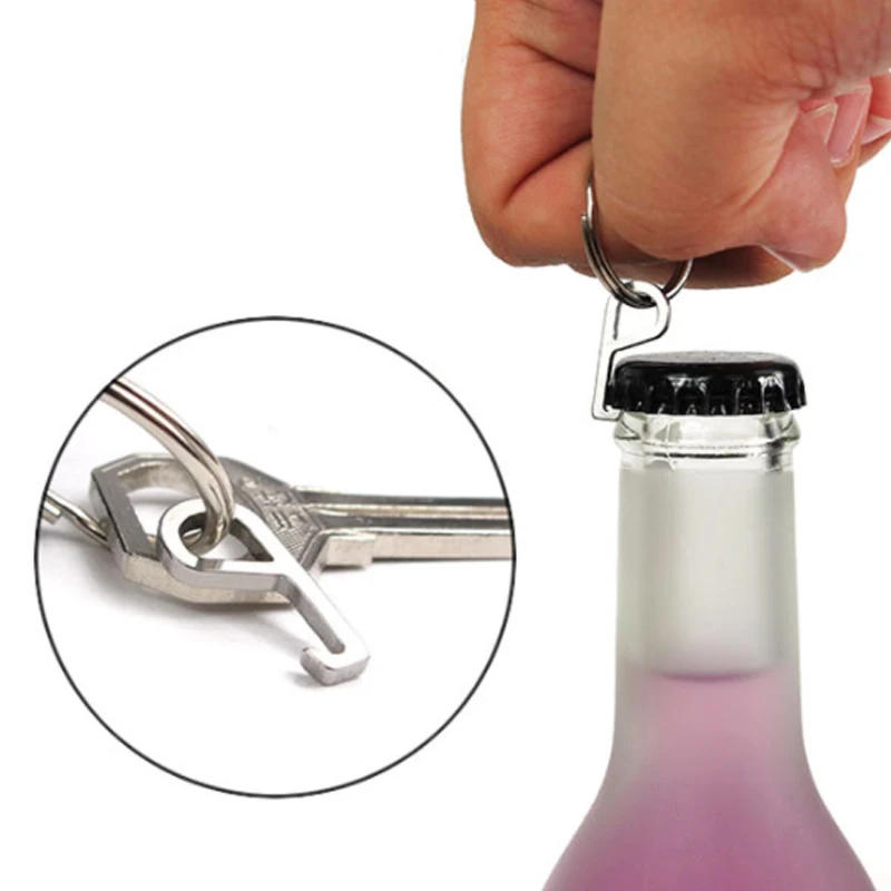 

5pcs outdoor tools titanium alloy bottle opener outdoor survival multi-purpose camping tools on foot