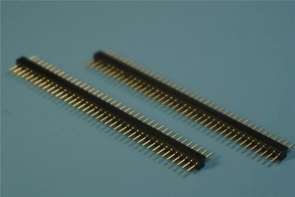 

5pcs 1x40P Single Row 40 Pin 0.050' 1.27 mm Round male Pin Header gold plated machined SIP 1x40 Pin 1 Amp Current