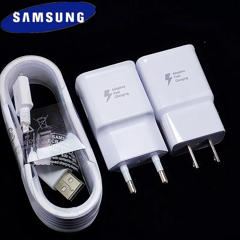 

Samsung Charger Adaptive Fast Charger adapter USB Micro cable For a8 a7 A6 a5 A9 C5 C7 Note 2 4 5 J3 J5 2017 J7 S6 S7 edge S4