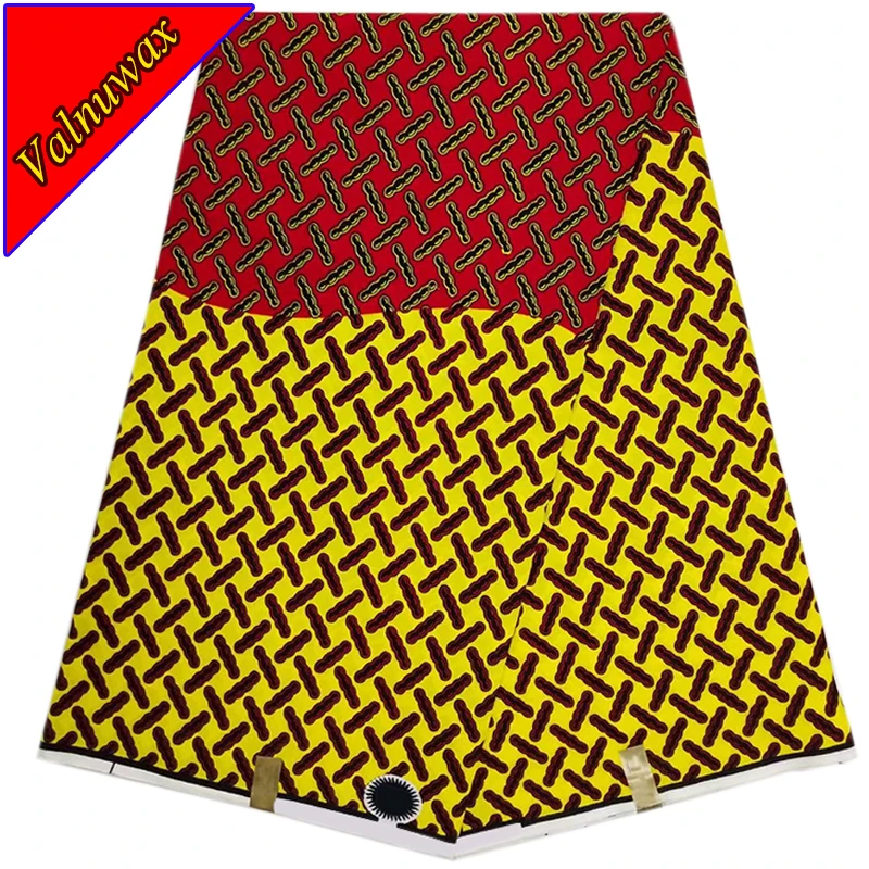 

Red and yellow ankara wax fabric veritable dutch real wax hollandais wax prints african printed fabric cotton Nigeria style /txn