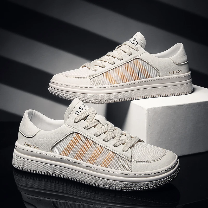 

2019 New Summer Air Mesh Breathable Light Men Casual Shoes Men canvas shoes trend wild casual tide shoes C4