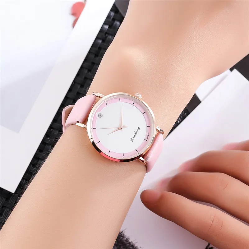 Fashion Women's Watches lady dress watch Leather Band Analog Quartz Round Wrist Watch Bracelet clock Female Reloj mujer M21 (9)