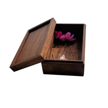 

Wood Lunch Box Japan Sushi Bento LunchBox Portable Food Container Fruits Storage Black walnut not paint Tableware Dinnerware Set