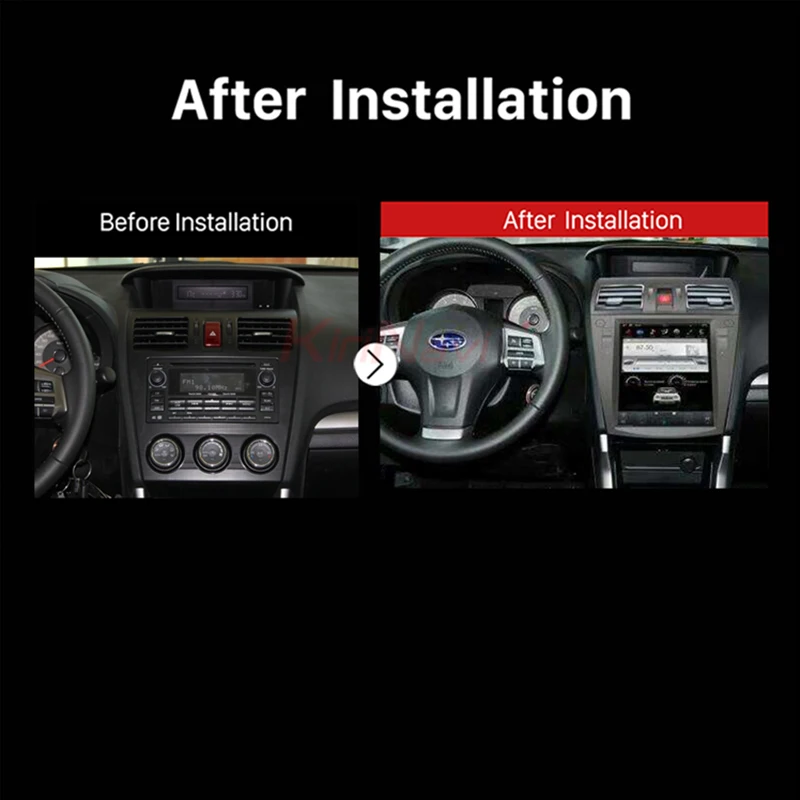 Flash Deal KiriNavi Telsa Style Vertical Screen 10.4‘’ 1 din android 7.1 multimedia car dvd player For Subaru Forester automotivo head unit 5