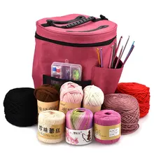 DIY швейная сумка-Органайзер для хранения шерстяной чепец, холщовая Цилиндрическая резьба вязание крючком, вязание для дома, набор крючков для вязания крючком