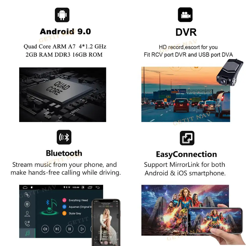 Clearance IPS Screen Android 9.0 CAR multimedia player For Mercedes Benz GL ML CLASS W164 ML350 ML500 X164 GL320 GPS stereo radio GPS navi 1