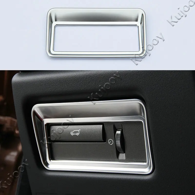 1Pcs Chrome Silver font b Car b font font b Interior b font Taildoor Button Trim