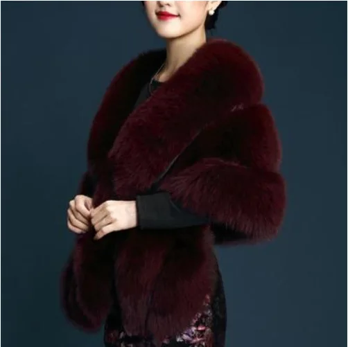 

Sari India 2017, Hot New Autumn And Winter Fashion, Imitation Fox Fur Shawl, Wedding Cloak, Dress, Cheongsam, Thickening Coat