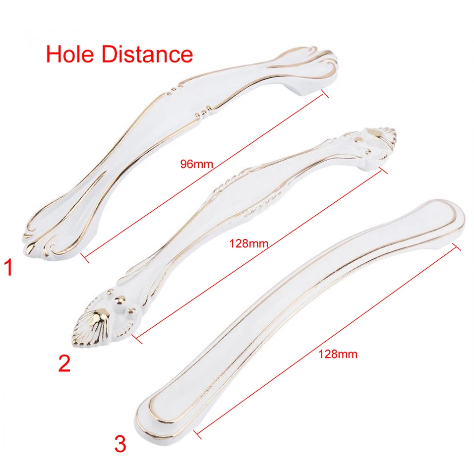 White Cabinet Closet Handles Cupboard Drawer Knobs