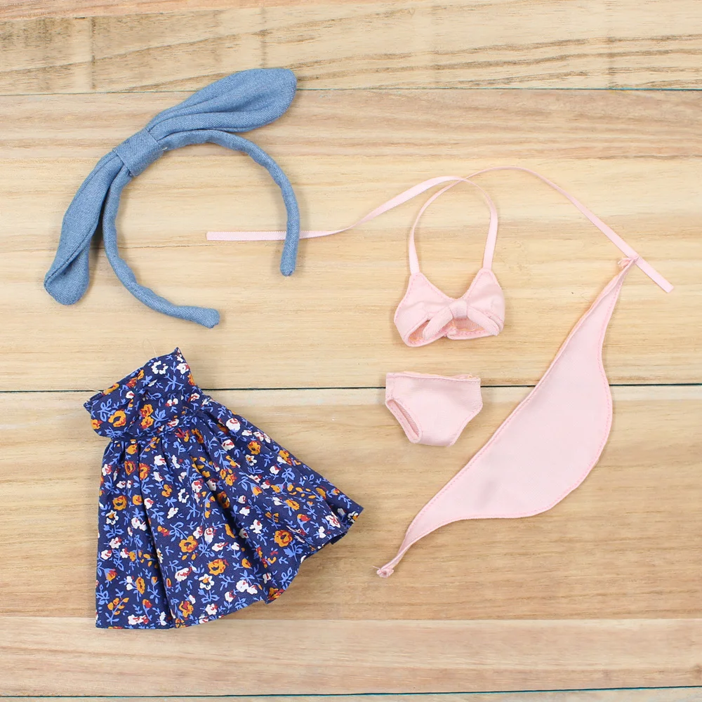 

Free shipping for factory Blyth Doll icy summer suit headdress swimming dress