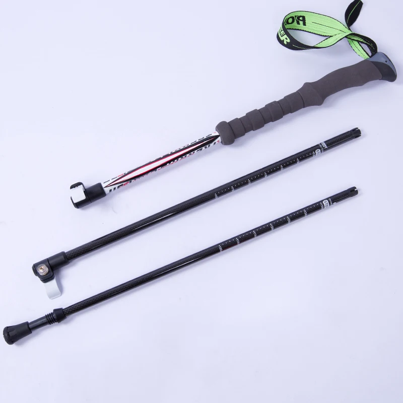2 unids/lote bastones Trekking bastones ajustables ultraligero polos nórdicos para el senderismo al aire libre escalada mochila