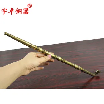 

Yu Zhuo brass brass pipe old dry pipe pot thickened dry tobacco rod decoration copper