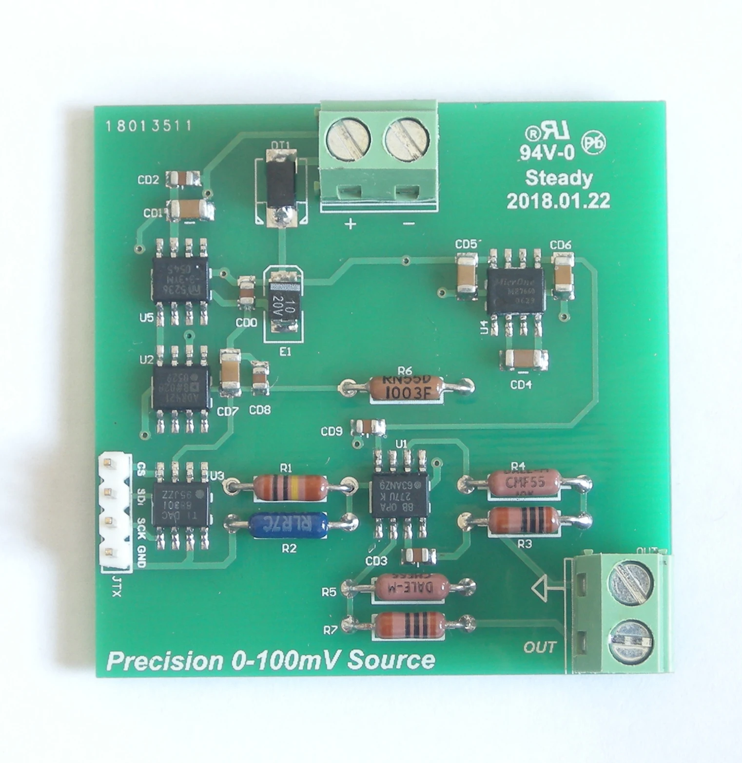 

Precision Digital Adjustable 0--100mv Source Signal Generator