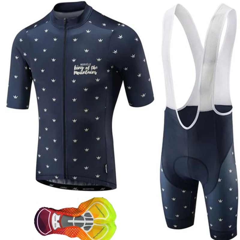 

2019 Men Morvelo Team Cycling Jersey Clothing summer Bike Clothes Shirts bib shorts 16D pad set uniformes ropa ciclismo hombre