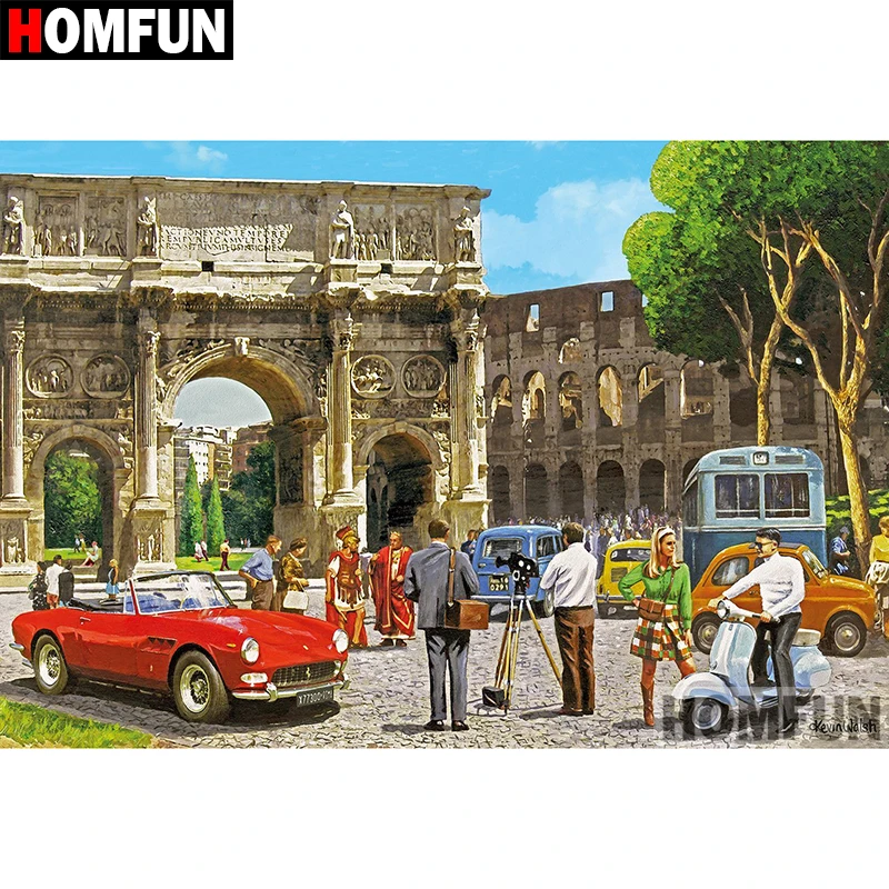 Алмазная 5d картина HOMFUN сделай сам с полными квадратными/круглыми стразами