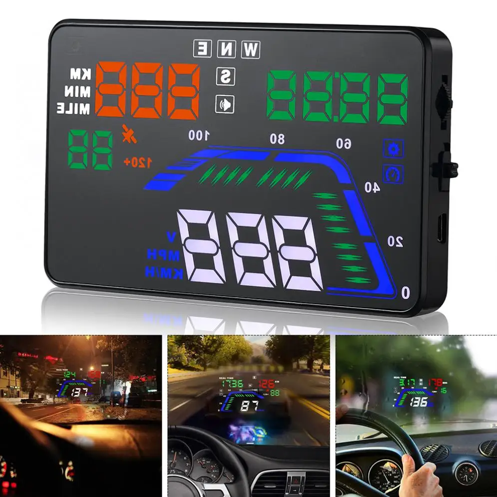 Universal Q7 5 5 Inch Digital Auto font b Car b font HUD font b GPS