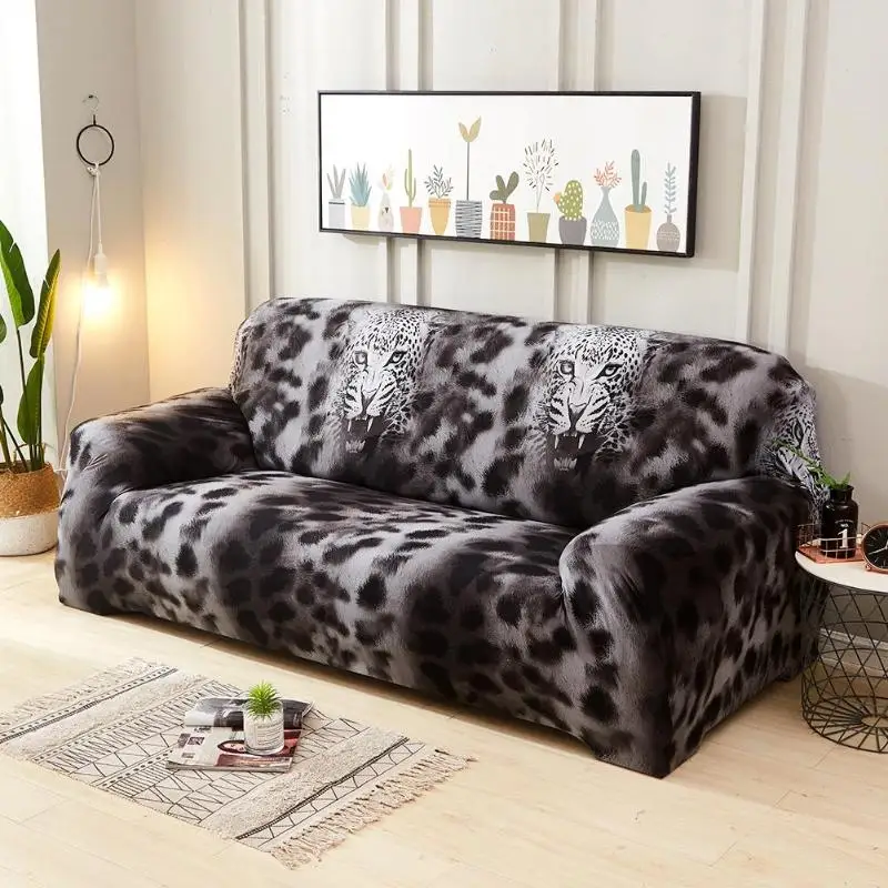 Universal All Inclusive Slipcover Elastic Tight Leopard Animal Printed Sofa Cover Slip resistant