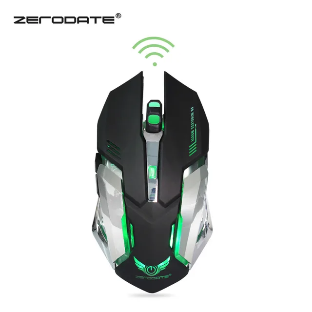 Cheap ZERODATE 2.4G Wireless Rechargeable Gaming Ergonomics Optical Mouse Mice For PC Laptop Computer