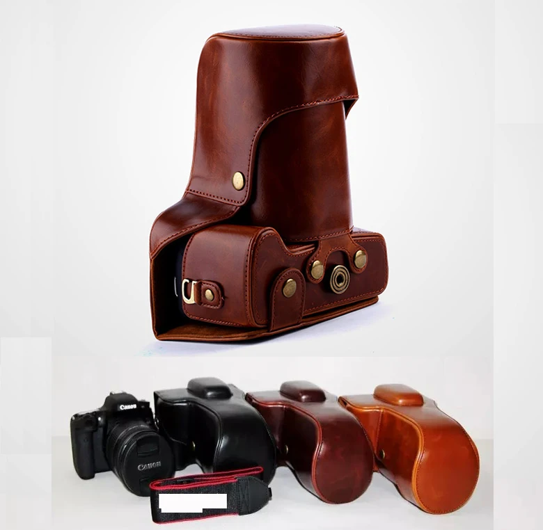 Чехол из ПУ кожи для камеры Canon Rebel EOS 100D|camera bag case|case for canoncamera |