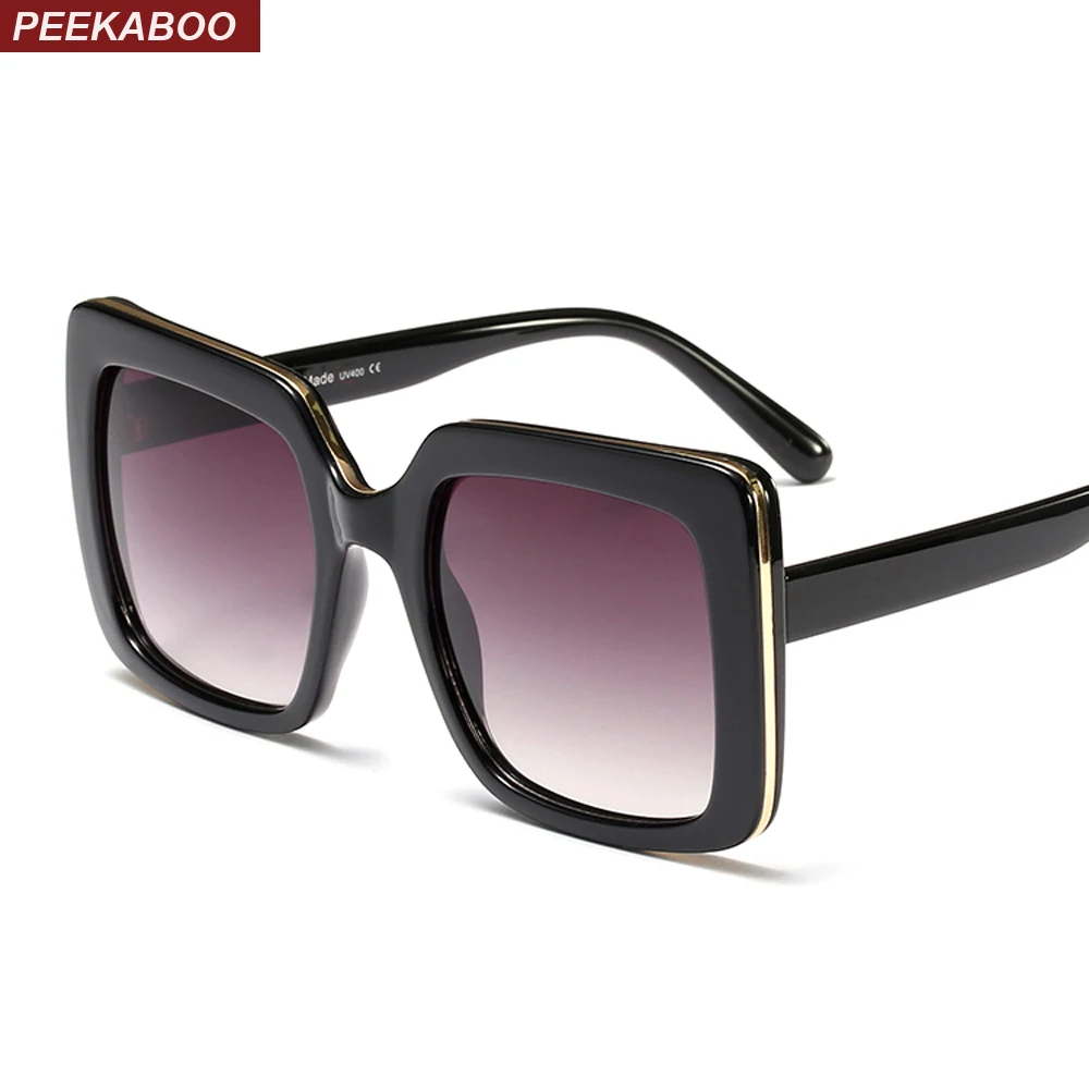 

Peekaboo fashion oversized sunglasses women 2019 ladies gift summer style square sun glasses woman leopard uv400