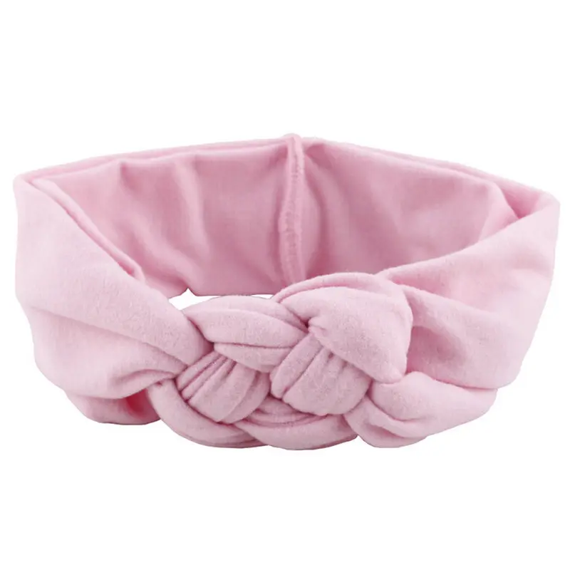 Тюрбан повязка на голову enfeite De Cabelo Infantil повязка на голову аксессуары для волос - Цвет: Розовый