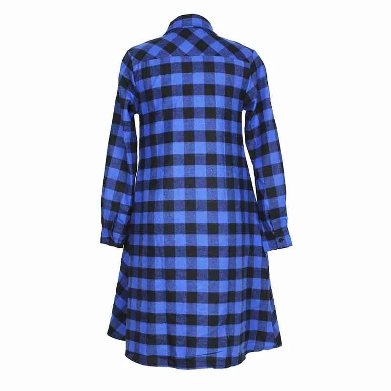Женское платье рубашка в клетку с V образным вырезом|plaid shirt dress|shirt dresscasual dress |