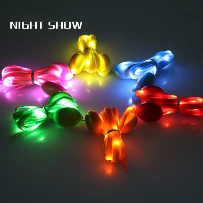 

LED Luminous Lace Children Luminous Shoe Lace Colorful Lace Imitation Nylon Fluorescent Flash Home Garden Decoration