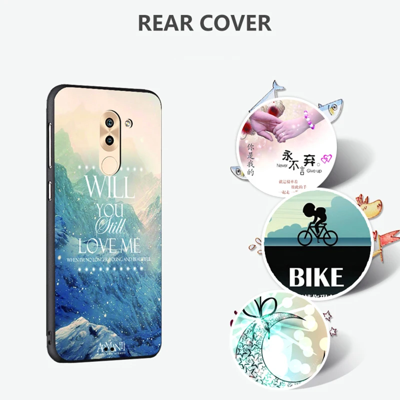 Huawei honor 6x Case Original Cover for Huawei honor 6x Bag Case Cover Skin Wolf Fish Skull honor 6x Fundas 100% BiNFUL 3