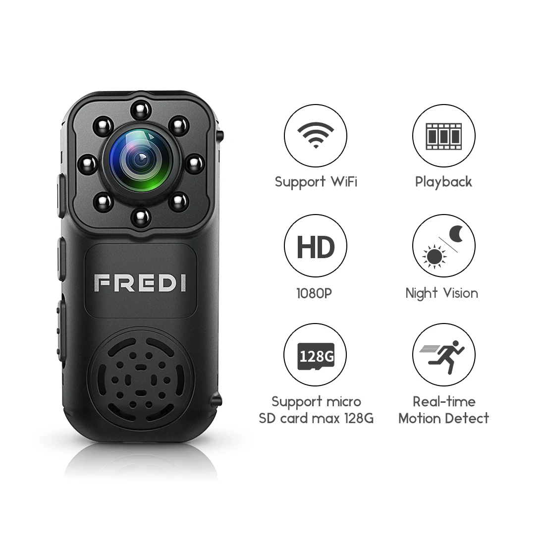 FREDI IP камера 2.0MP 1080P HD Беспроводная мини wifi P2P инфракрасная ночного видения