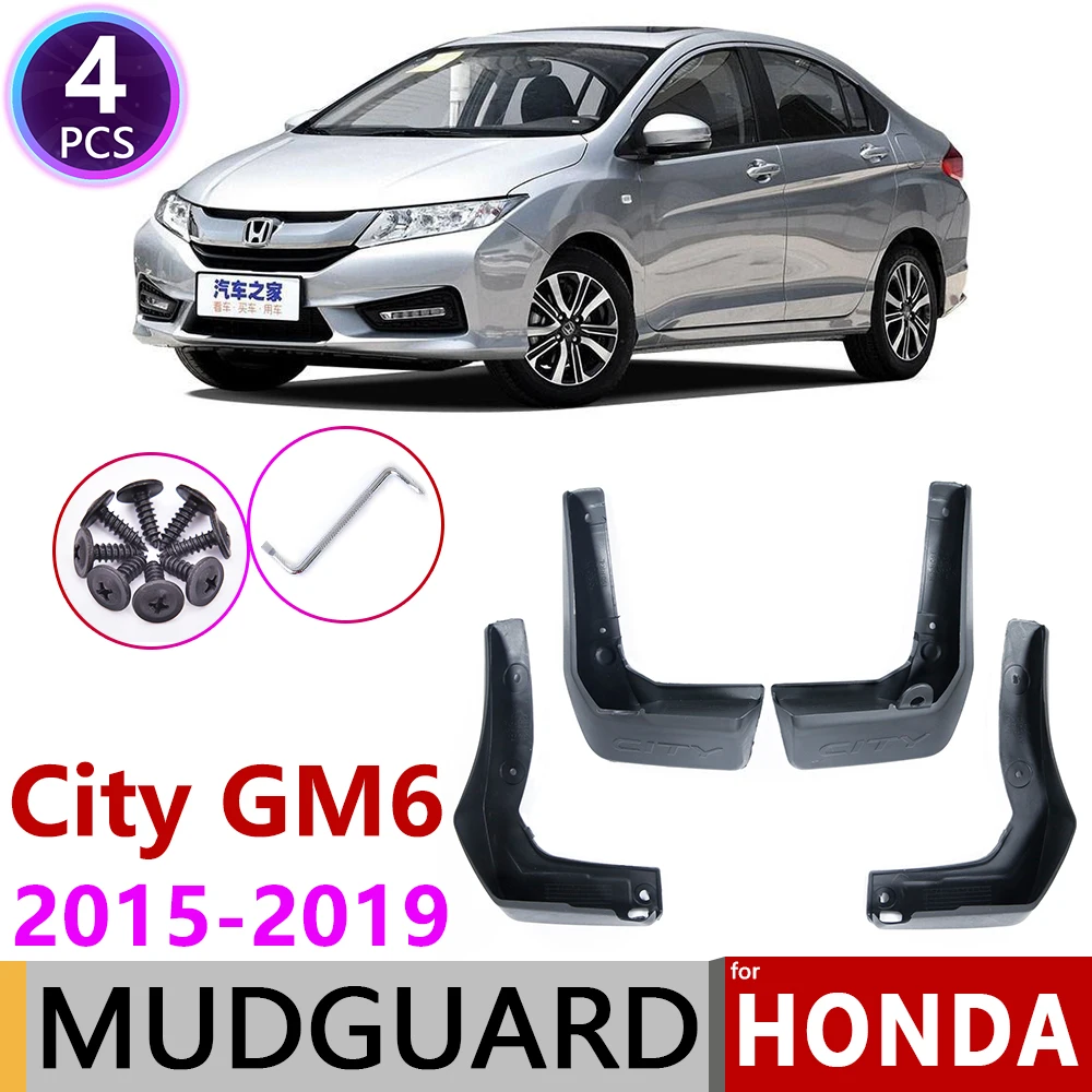 4 шт. для Honda City GM6 2015 ~ 2019 крыло автомобиля крылья Брызговики аксессуары 2016 2017 2018 |