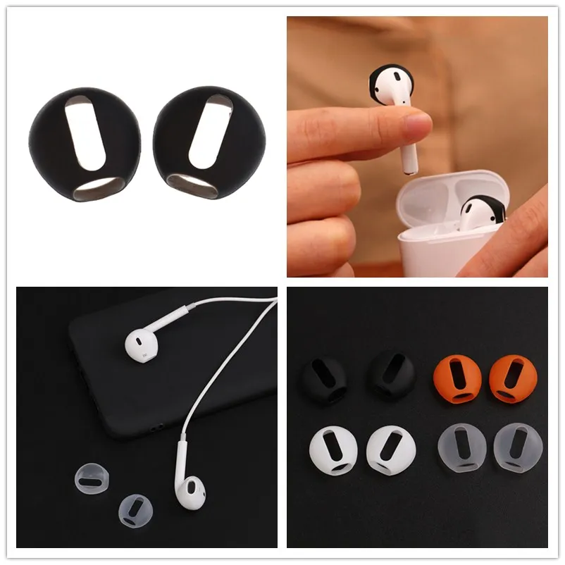 2 шт. пара амбушюров для наушников Airpods силиконовый чехол ушных вкладышей ушные