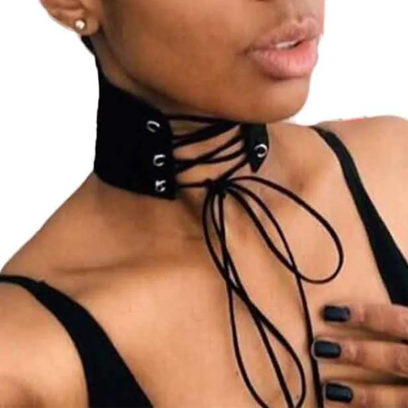 

1pc Gothic Punk Choker Necklace Women Chain Necklaces Pendants Fashion Round Handmade Retro Jewelry Collares Mujer Drop Shipping