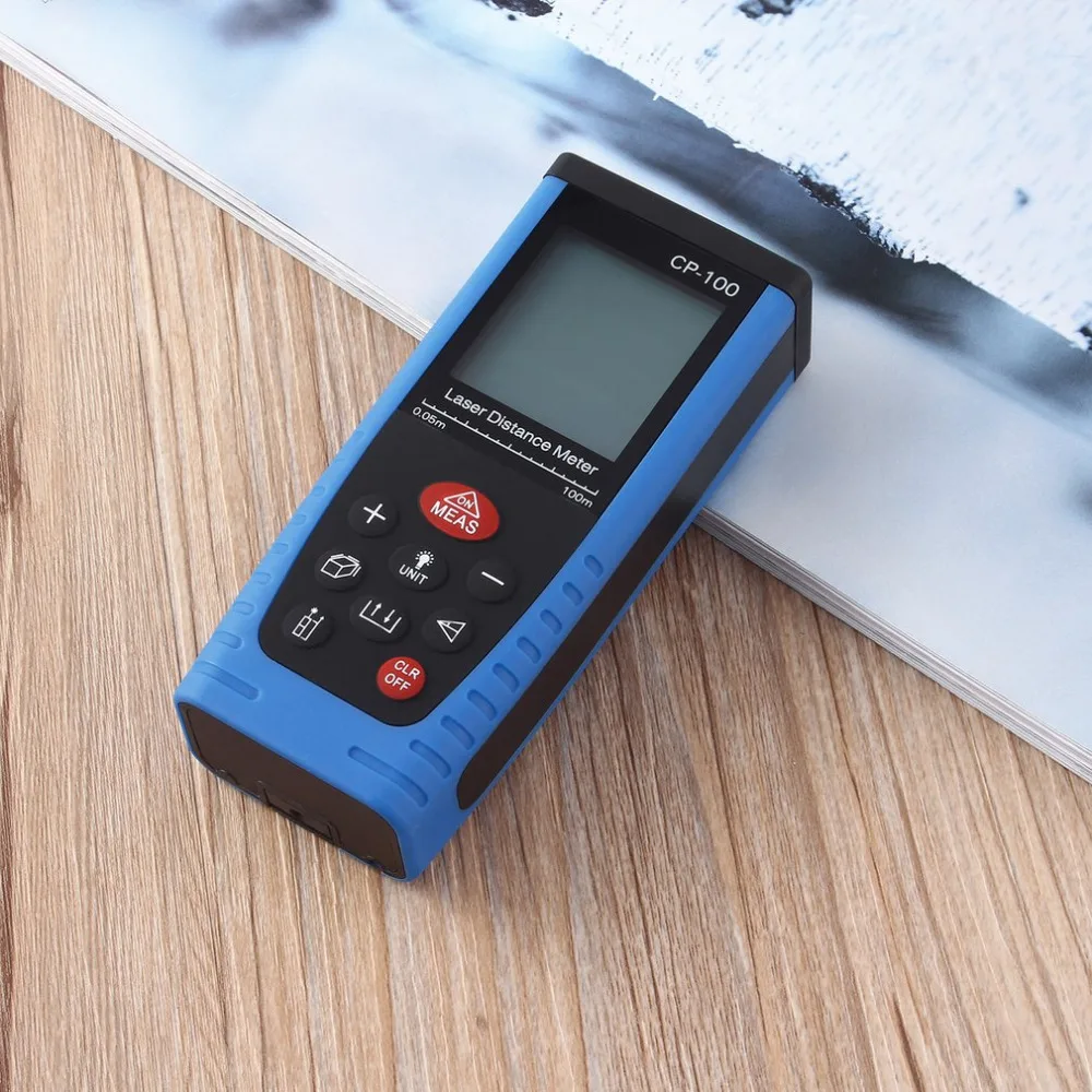 

100 M (328ft) CP-100 Digital Laser Distance Meter Measure Range Finder Area Volume Laser rangefinders +Pouch