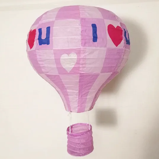 purple lover 25/30/35/40 см тепловой аэростат Радуга Бумага Фонари бар Decora Детские День рождения Свадебные украшения вечерние поставки Бумага лампа - Цвет: purple lover