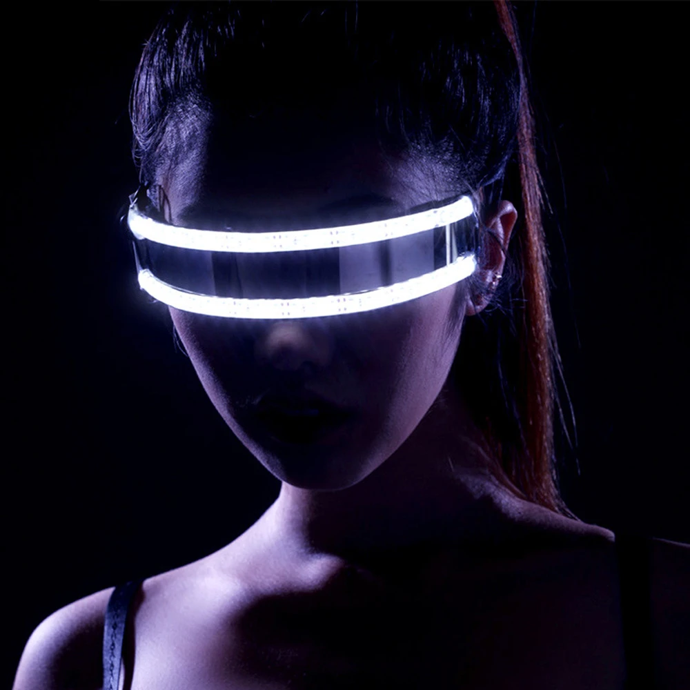 

LED Luminous Glasses Punk Glasses Party Supplies Dancing Club Props Halloween Costume Bars Night Show Stage Lighting 4 Colors B4