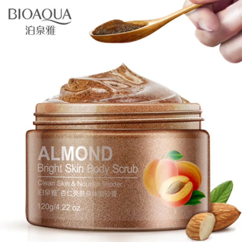 120g Almond Body Scrub Exfoliating Gel Whitening Body Scrub Cream Dead