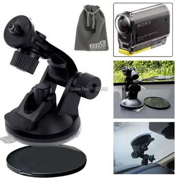 

3in1 1set Mini Car Mount /Sunction Cup Pad/ Pouch for Action Cam HDR-AS20/AS30V/AS100V/AS200V/AZ1 Mini/FDR-X1000V