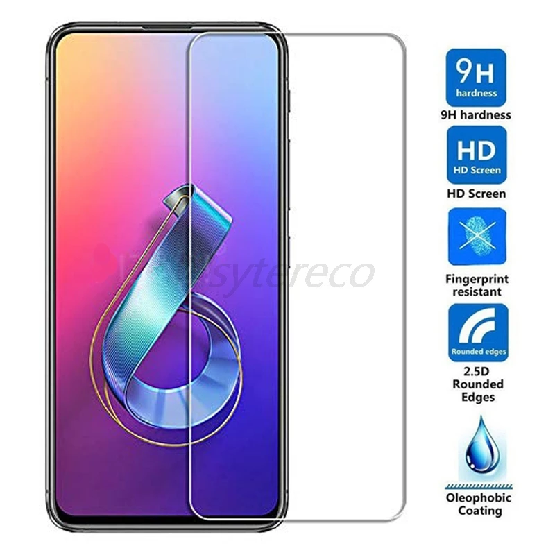 

Tempered Glass Asus ZenFone 6 2019 ZS630KL Screen Protector Phone Protective Glass Film on ASUS ZS630KL 6Z ZS ZS630 630 630KL KL