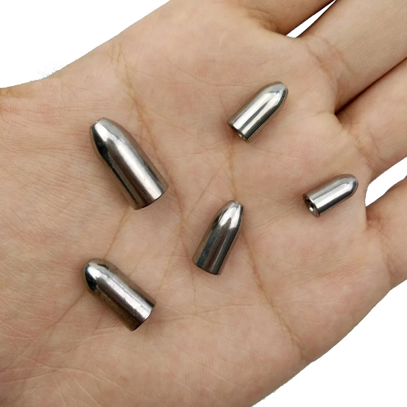 Hyaena 5pcs 100 Tungsten Bullet Fishing Sinker For Texas Rig Silver