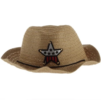 

Cute Baby Kids Children Boys Girls Straw Western Cowboy Sun Hat Cap Gift