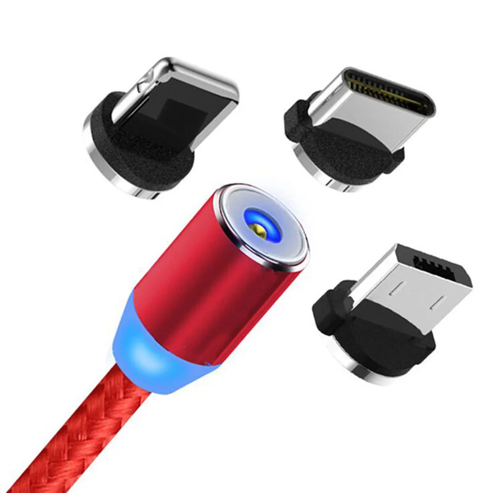 Магнитный зарядный кабель type C для Apple Micro usb телефонный iPhone X 7 8 6 samsung Xiaomi магнит