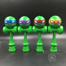 100 шт kendama 4 Цвета ninja kendama, Профессиональная деревянная игрушка полная ПУ краска
