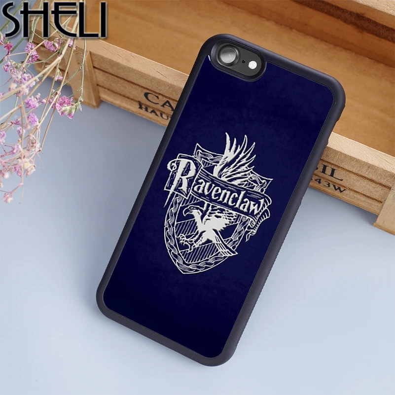 

SHELI Ravenclaw Harry Potter Phone Case For iPhone 6 6S Plus 7 8 Plus X 5S Back Cover For Samsung Galaxy S5 S6 S7 S8 edge Plus