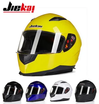 

2016 Winter JIEKAI Full face motorcycle helmet Motorbike helmets knight safety caps made of ABS 7 kinds of color size M L XL XXL