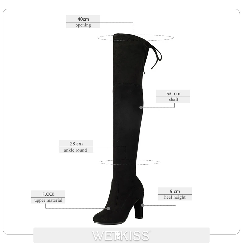 Autumn 2018 Shoes Donna rosso Black tonda Pu Wetkiss Tacchi Vino Winter Black Flock Arancione Boots Cammello Khaki Flock New Punta ginocchio Al scuro Grigio Stretch Alti Pu Blu Grigio chiaro 77A6q
