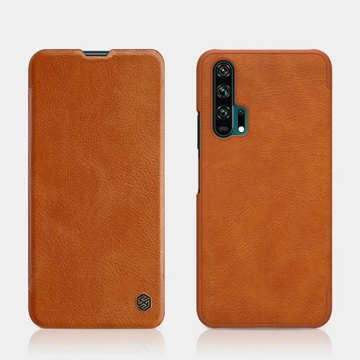 For Huawei Honor 20 Case Cover 6.26'' NILLKIN Vintage Qin Flip Cover wallet PU leather+ PC For Huawei Honor 20 Pro case - Цвет: Bright Brown