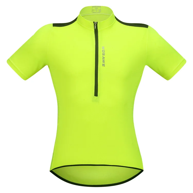 Зеленый/черный/красный/синий Велоспорт Джерси для мужчин и женщин короткий рукав половина молнии быстросохнущая дышащая летняя одежда для велосипеда велосипедная рубашка - Цвет: green