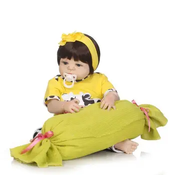 

Full Rubber Simulation Baby Be Reborn Girls Lovely Baby Clothing Model Special Toys Silicone Reborn